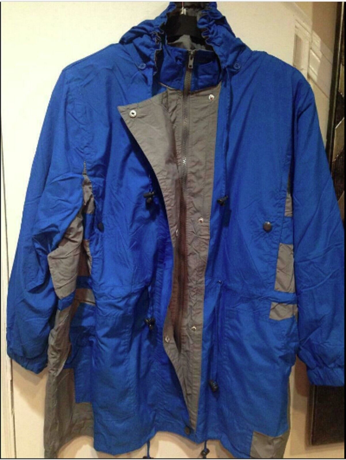 Women's Fall Winter hooded Rain Anorak liner jacket trench coat plus ...