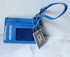 New Blue Wallet/Card Holder Genuine Leather India NEW Wristlet Size:3.5”x5”
