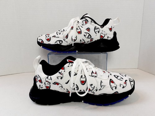 Champion 93Eighteen Repeat C Logo White Black Shoes Youth Size 5.5Y Sneakers 824 - Picture 2 of 11