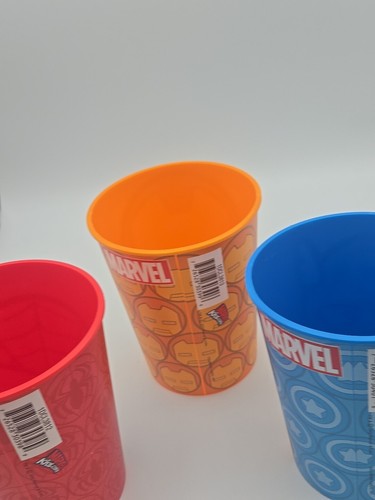 Marvel Hallmark Party 16 Oz Cups - Spider-man Captain America Thor Ironman - x4 - Picture 7 of 11