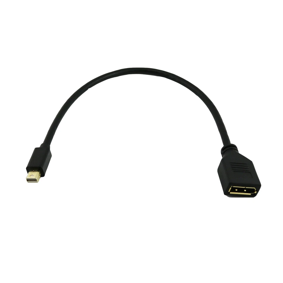 Displayport DP Female to Mini Display Port Male Cable for Apple MC PC 30cm/1ft - Image 2 of 4