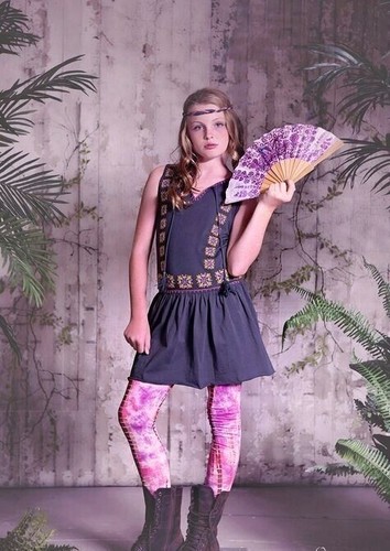 Jak & Peppar pink brown Dazed & Confused Voltage tie dye leggings pants 14/12 - Picture 3 of 4