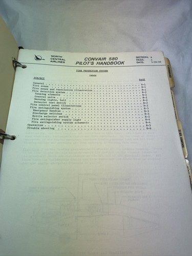 2- 1966 North Central Airlines manuale piloti GM Allison Convair 580 guida equipaggio - Foto 12 di 23