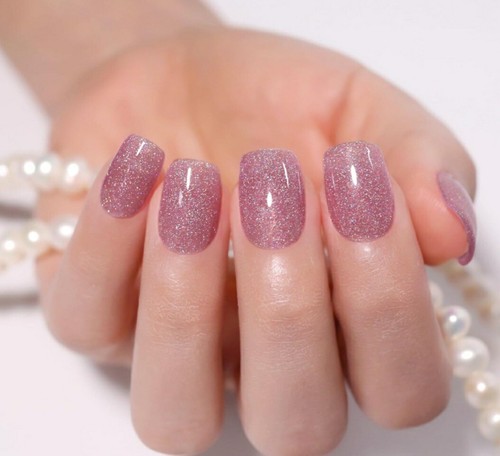 Nagellack Farbe Rosa Fluo Irisierend Glitzer Verstärkend Gel Effekt - Bild 5 von 11