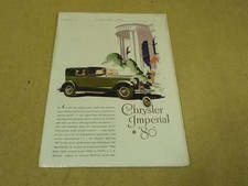 Chrysler Vintage Laminated Imperial 80 Ad White/Green/Pink Country Life