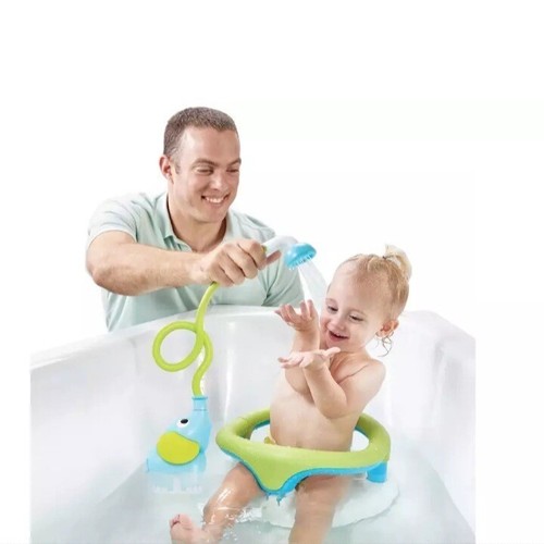 Yookidoo Baby Badewanne Duschkopf Elefant Wasserpumpe mit Rumpfauslauf Spülmaschine blau - Bild 2 von 6