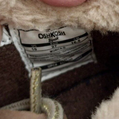 OshKosh B'gosh Toddler SZ 10 Girl's Monica Fur Lined Brown Leopard Boots Shoes - Picture 8 of 9