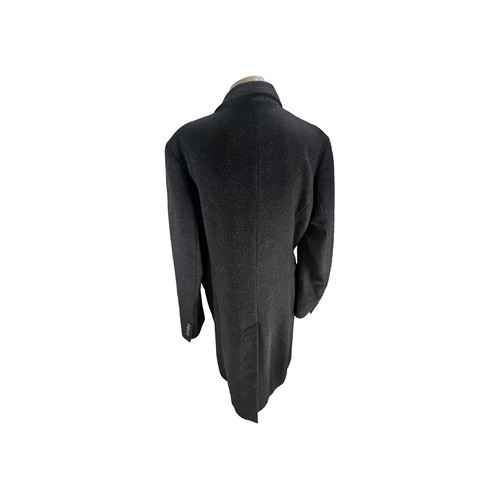 J Crew Men's Coat Medium Black Wool Cashmere Westbourne Topcoat - Picture 6 of 9