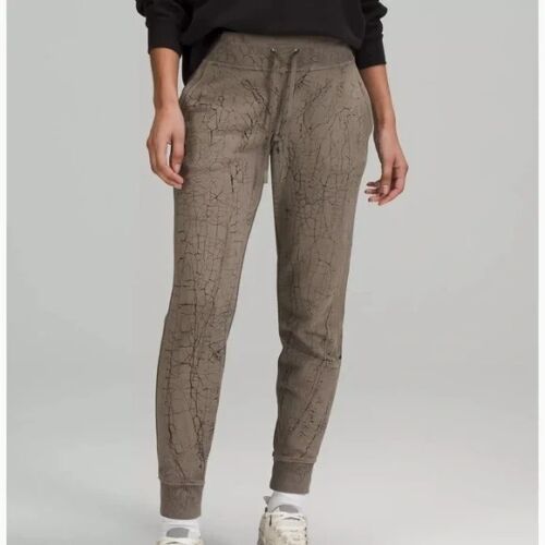 Lululemon Size 12 Women's Warm Down Jogger Cotton Terry Thread Dye Rover Black