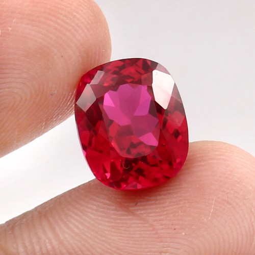 Natural Flawless Mozambique Blood Red Ruby 6.65 Ct Cushion Cut Loose Gemstone - Picture 3 of 6