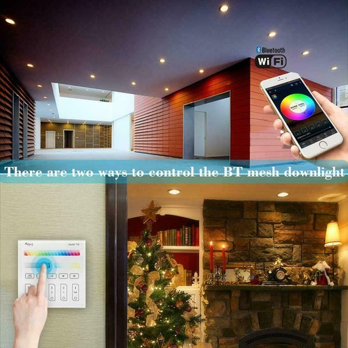 Lámpara de panel inteligente de 9W LED de techo inferior WIFI/Bluetooth control RGBWC Reino Unido - Imagen 8 de 19