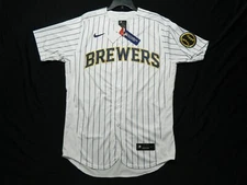 Authentic Milwaukee Brewers Elite Flex Base Alternate Home P/S Jersey 44 Reg$305