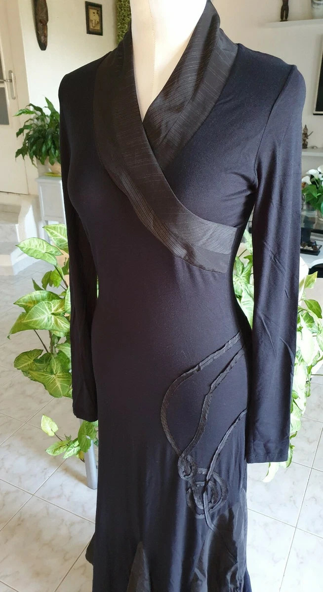 Robe Longue Zapa Noir - Taille 38 - Style Maxi, Longueur Aux Pieds - Occasion Très Bon état
