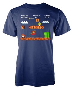 camisetas de mario bros para adultos