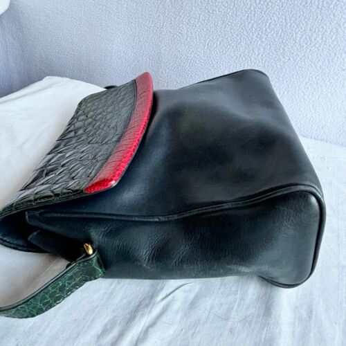 Colombo Via Della Spiga Italy Leather Shoulder Bag Purse - Picture 13 of 16