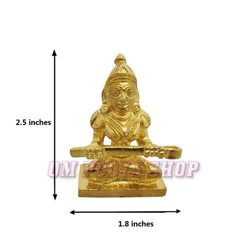 Annapurna Devi Idol Stateu dea indù Panchdhatu metario per tempio di casa - Foto 5 di 5