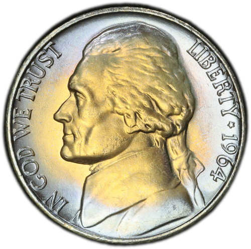 1964 Jefferson Nickel MS66 Looks Full Steps - Picture 2 of 2