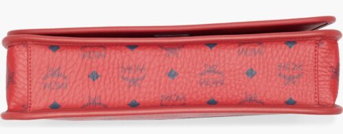 MCM Aren Logo Red Visetos Messenger Purse, New With Tags, Retail $880 - Picture 6 of 12