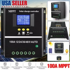 4000W 100A MPPT Solar Charge Controller USB 12V 24V 36V 48V PV Battery Regulator