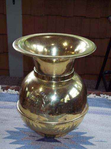 Escupitaja de tabaco para masticar vintage marca Redskin ~ patrón en relieve, base ponderada - Imagen 5 de 12