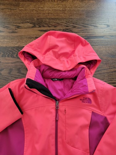 The North Face Jacket Womens Medium Pink Primaloft Windwall Hooded Softshell EUC - Picture 2 of 10