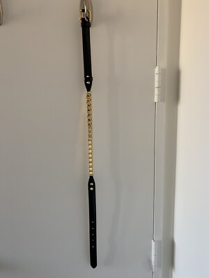 $1100 Louis Vuitton Goldtone Chain Leather Belt,100  display picture 1