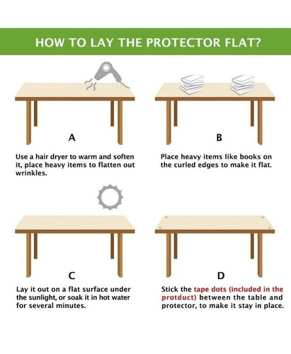  20x72 Inch Clear Plastic Table Protector Dining Tablelcloth Vinyl Topper  - Picture 7 of 7