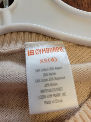 Girls Gymboree Cream Tan Sweater Cardigan Size 4 - Picture 3 of 4