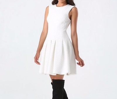off white colour dress Petal & Pup Women's Charmed Asymmetric - shoulder long white bridal gowns for weddings. BEBE white/off white dress -NWT