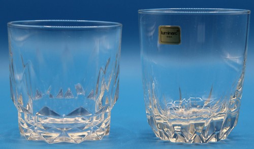 VINTAGE LUMINARC & ARCOROC GLASS TUMBLERS 2pcs ONLY ONES! NICE - Picture 2 of 2