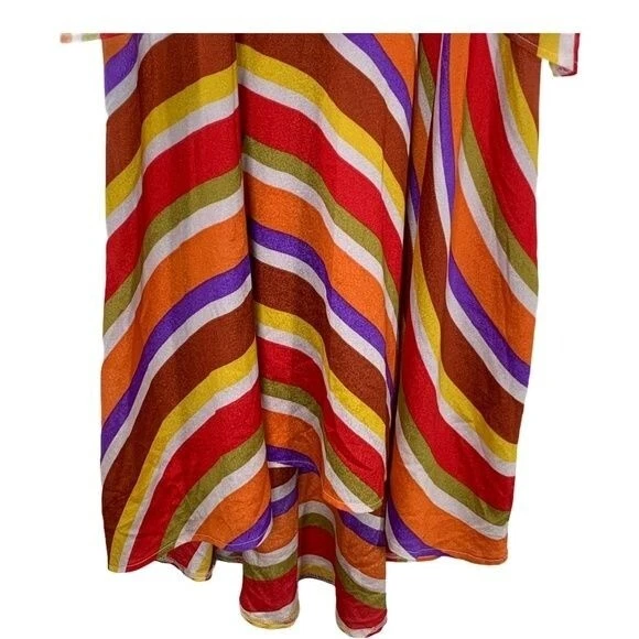 Judith March Dress Womens Sleeveless Mini Sundress Size Small Orange Red Striped - Image 3 of 4