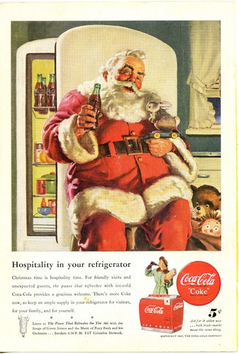 Coca Cola 1947 Santa Hospitality In Your Fridge Original Vintage Advertisement - Picture 5 of 5