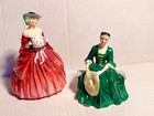 Vintage Royal Doulton Figurines Genevieve Hn1962 & Williamsburg Lady Hn2228