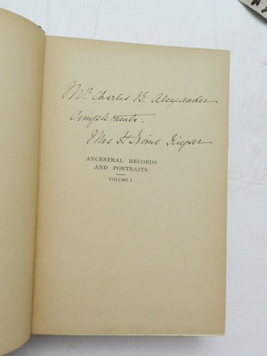 1910, 2 Vol, Ancestral Records and Portraits, SIGNED COLONIAL DAMES FOUNDER! - Picture 3 of 12