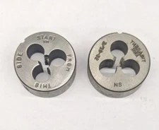 2 Threadit 3/16"-32 NS Round Dies 1" OD Solid Die Carbon Steel CS USA