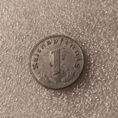 Une Seconde Guerre mondiale, 1943 1 Reichspfennig~ Allemagne, a des défauts, voir photos !! - Photo 15/19