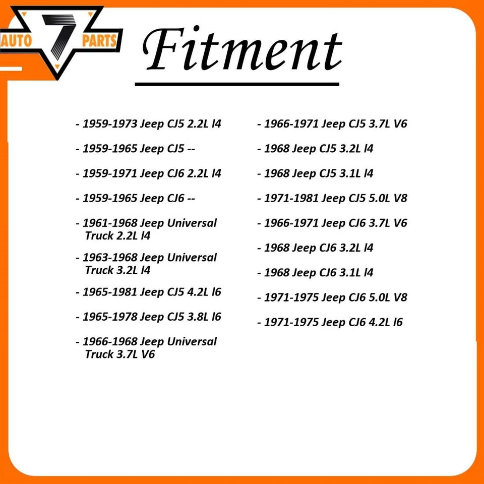 Передние задние амортизаторы FCS для 1972-1974 AM General DJ5 - Изображение 2 из 4