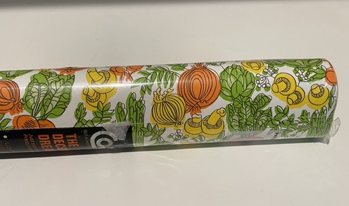 Vintage 70s-80s MUSHROOM Vegetable Contact Con-tact Paper 9 SQ. FT Roll NOS - Picture 5 of 5