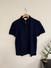  New Lacoste Regular Fit Paris Stretch Piqu  Polo Shirt PH5522-51 NAVY 