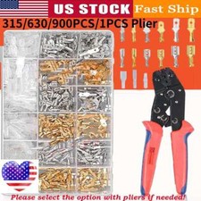 900PC 2.8-6.3mm Quick Splice Male and Female Wire Spade Connector Crimp Terminal