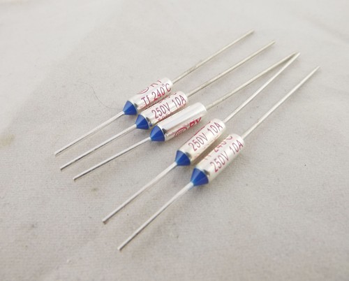 10 Stück 10A AC 250V Sicherungen Thermosicherung 240°C 240 Grad TF Trennschaltung - Bild 5 von 11