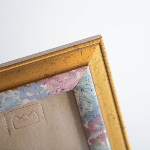Vintage 90s Pastel & Gold Standing Picture Frame for 3 1/2" x 5" Photo - Picture 2 of 5