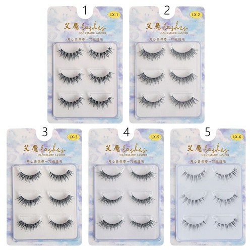 Natural False Eyelashes Fluffy Thick Fake Lashes False Eyelash Women's Beauty - Picture 10 of 17