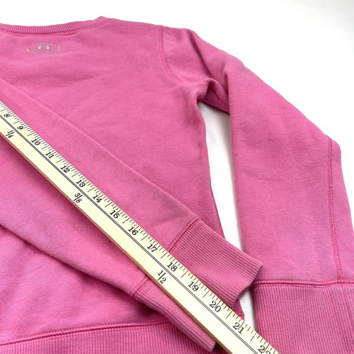 Under Armour Pink Big Logo Sport Sweatshirt Pullover Youth Size M Athletic - Picture 16 of 18