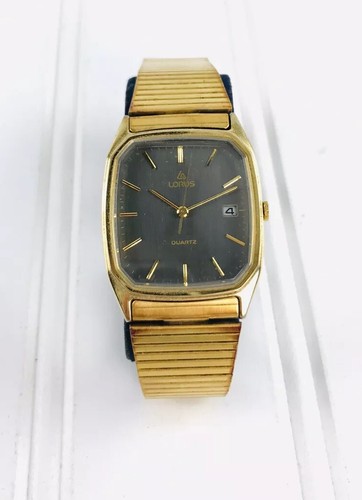 Lorus Mens Gold Toned Quartz Date Wrist Watch Hong Kong Y106-5010 | eBay