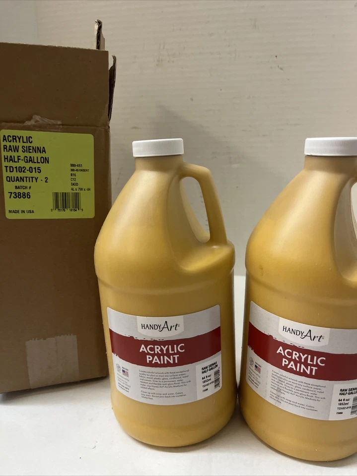 Handy Art Acrylic Paint Half Gallon RAW SIENNA QTY 2 (half Gallons ) - Image 3 of 4