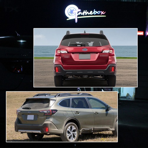 2x Rear Bumper Reflector Red LED Tail Brake Lights For 2015-2020 Subaru Outback - Picture 10 of 10