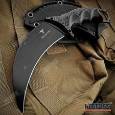 9" Full Tang Tactical Knife Kydex Karambit Hunting Tactical Knife