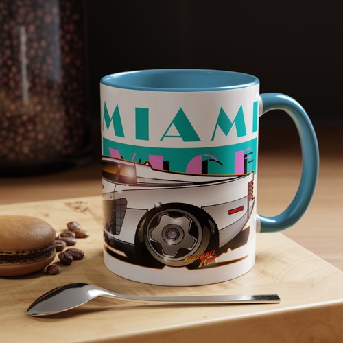Tazza caffè MIAMI VICE FERRARI TESTAROSSA TV Show 2 misure 3 colori - Foto 6 di 37
