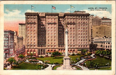 Hotel St. Francis San Francisco California  Linen Post Card